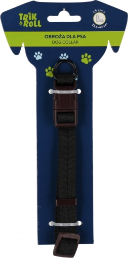 Collar negro ajustable para perro