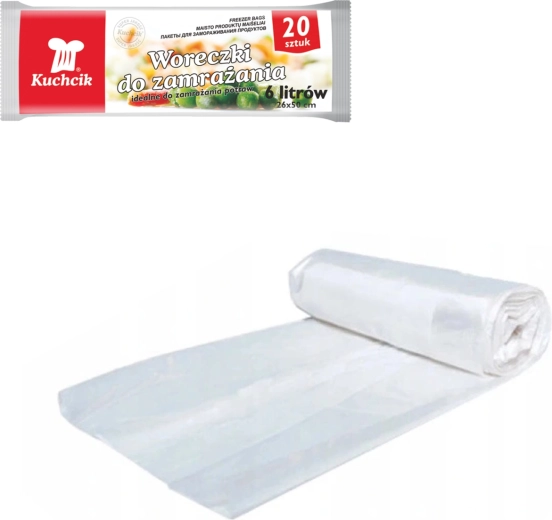 Bolsas para congelar alimentos 6 l KUCHCIK, 26 × 50 cm, 20 uds