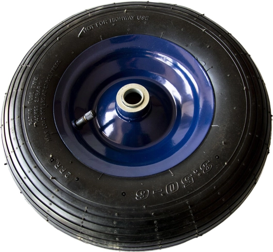 Rueda inflable para carretilla 300 mm con disco metálico, buje 20 mm