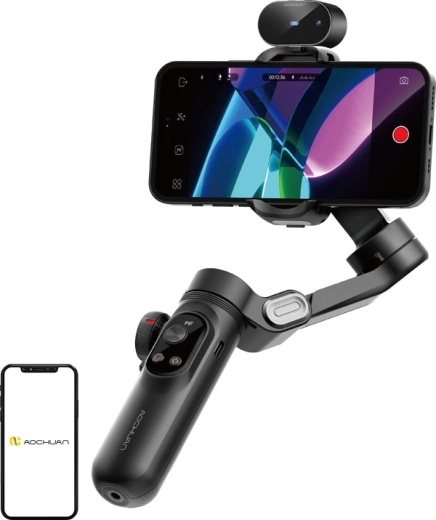Aochuan Smart X Pro estabilizador de 3 ejes para teléfono con sensor AI negro