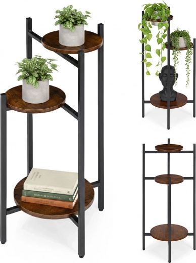 Soporte para plantas de 3 niveles estilo loft MODERNHOME