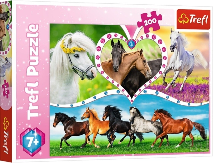 Puzzle de 200 piezas caballos hermosos TREFL