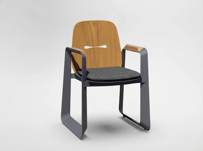 Silla de jardín de aluminio Thompson, gris