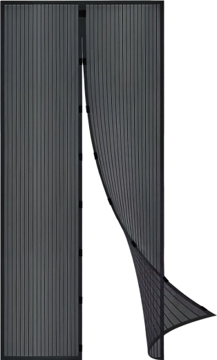 Mosquitera magnética para puerta 212 × 100 cm, negra