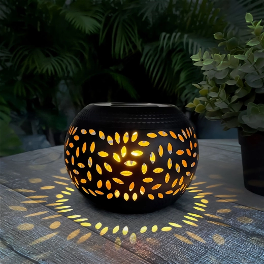 Lámpara decorativa solar con efecto de llama