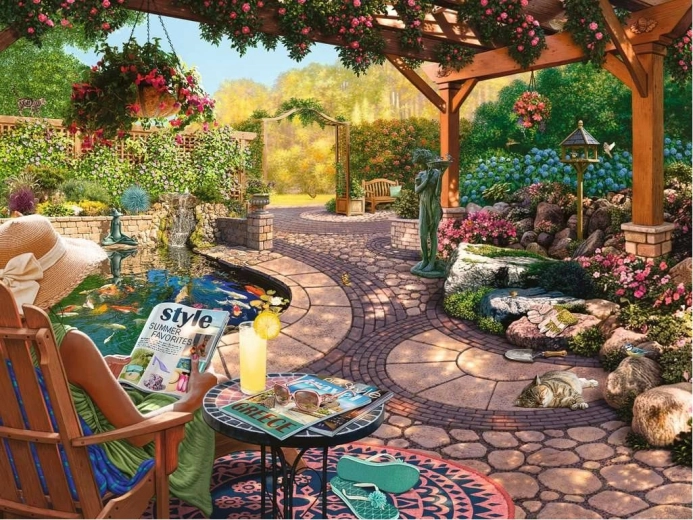 Puzzle Ravensburger Cozy Backyard Bliss 750 piezas