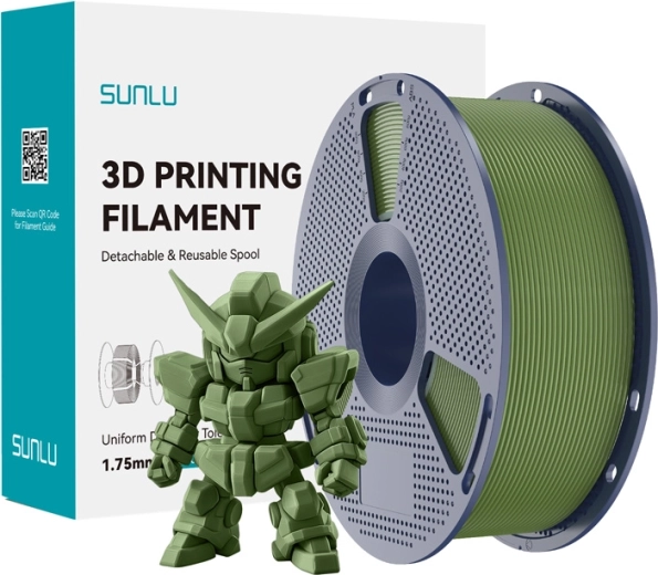 Filamento Sunlu PLA+ 2.0 oliva 1,75 mm