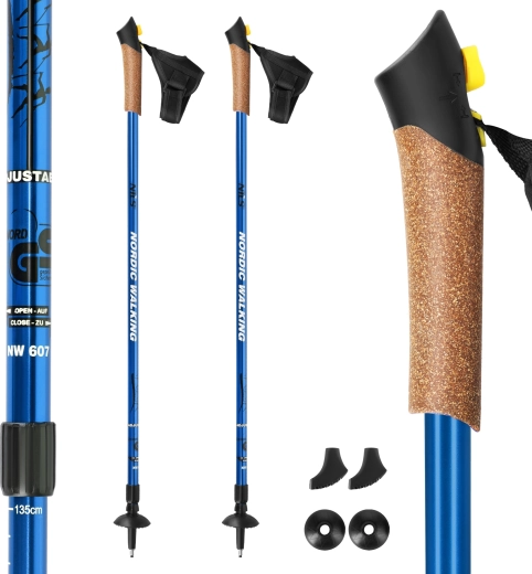 Bastones de nordic walking NILS Extreme NW607 azules