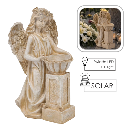 Ángel con cuenco decorativo