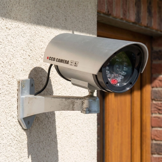 Réplica de cámara de seguridad con LED intermitente