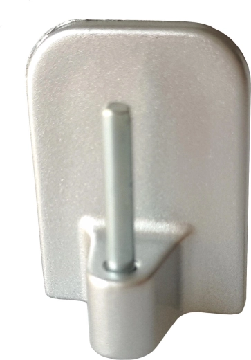 Ganchos autoadhesivos para varillas de visillo, plata mate, 4 uds.