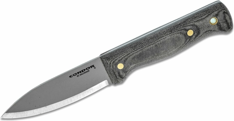 Condor Bushlore – cuchillo outdoor 10,5 cm, Micarta, funda de cuero