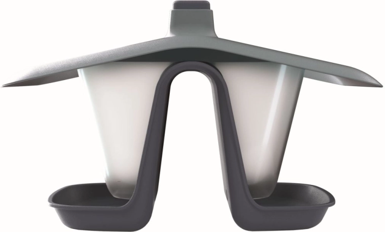 Comedero colgante para pájaros de doble compartimento Birdyfeed Double 28 cm antracita