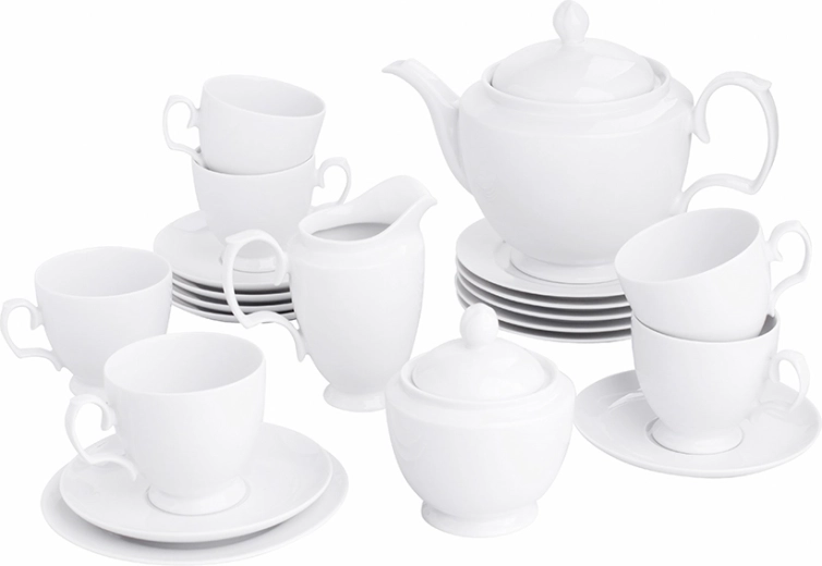 Servicio de café MariaPaula Klasyka biała para 6 personas, 21 piezas