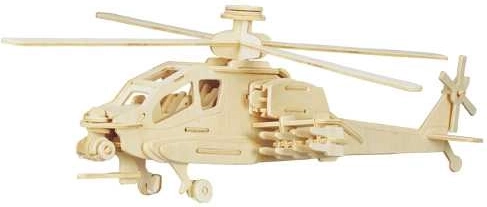 Woodcraft rompecabezas 3D de madera helicóptero Apache