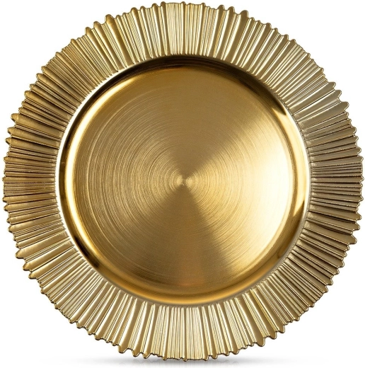 Bajoplato decorativo dorado de 33 cm