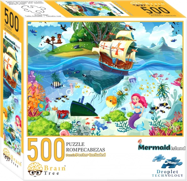 Rompecabezas Brain Tree Sirena Marina 500 Piezas