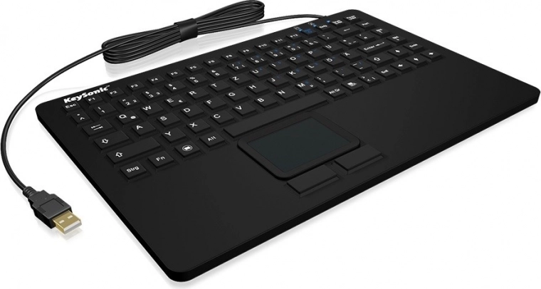 Teclado de silicona con touchpad IP68, 87 teclas y 12 FN