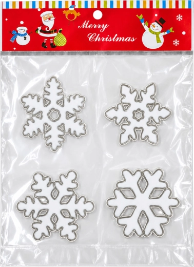 Pegatina de gel para ventanas con copos de nieve navideños - 1 unidad