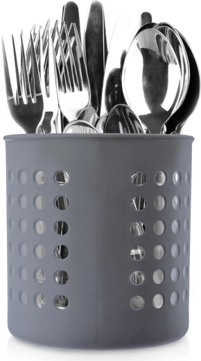 Soporte escurridor para utensilios de cocina, gris