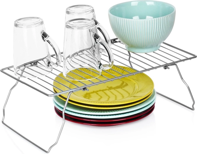 Estante de cocina metálico plegable 37 × 21 × 13,5 cm