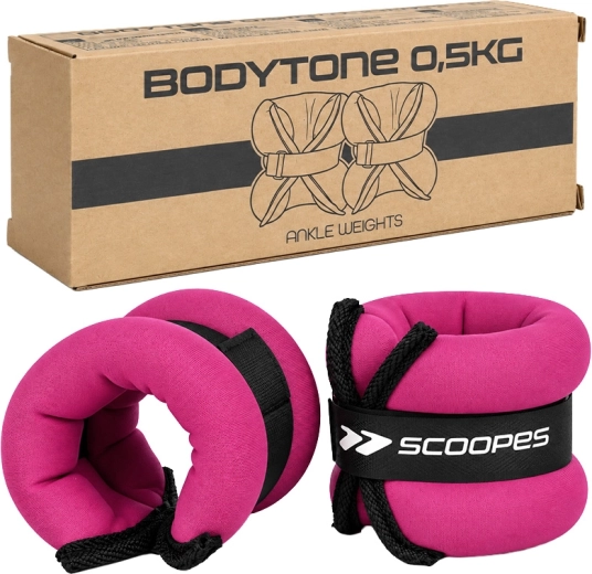 BodyTone pesas para muñeca 0,5 kg rosas (2× 0,5 kg)