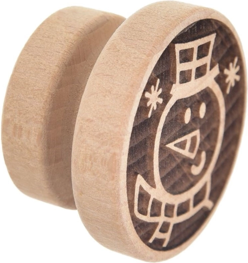Sello de madera para galletas muñeco de nieve 5,5 cm
