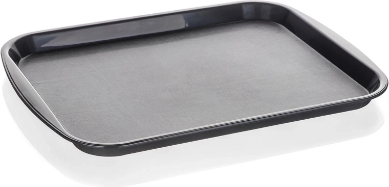 Bandeja de servicio CULINARIA, plástico, negra, 35 × 26 × 2 cm