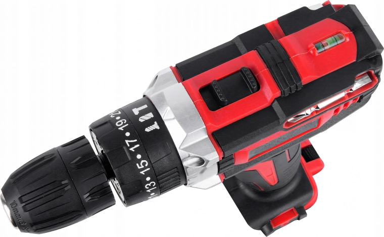 Taladro/atornillador inalámbrico 18 V con maletín, 2× baterías e iluminación LED
