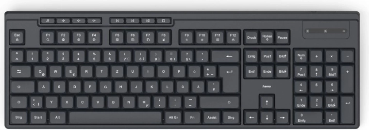 Teclado inalámbrico Hama WK-200 negro