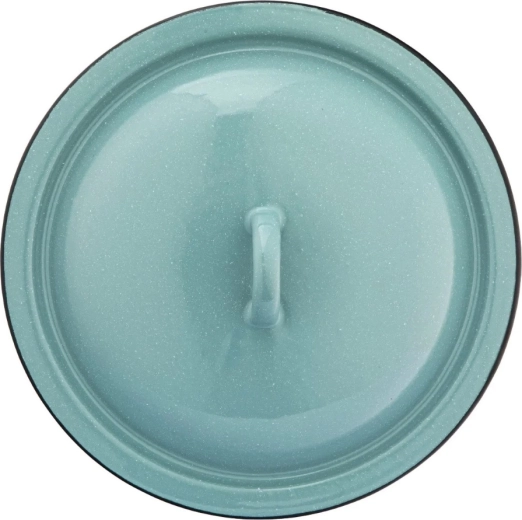 Tapa esmaltada 22 cm – color salvia, moteada