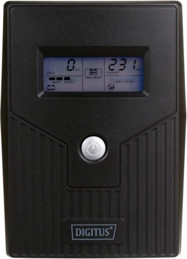 DIGITUS UPS line-interactive con LCD, 600 VA (360 W), AVR, 2x Schuko