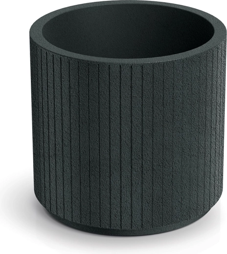 Macetero Coro Round 40 cm gris oscuro