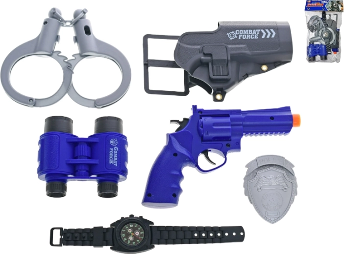 Set de policía con pistola y accesorios para niños
