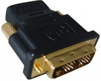 Adaptador HDMI (hembra) a DVI (macho) con contactos dorados