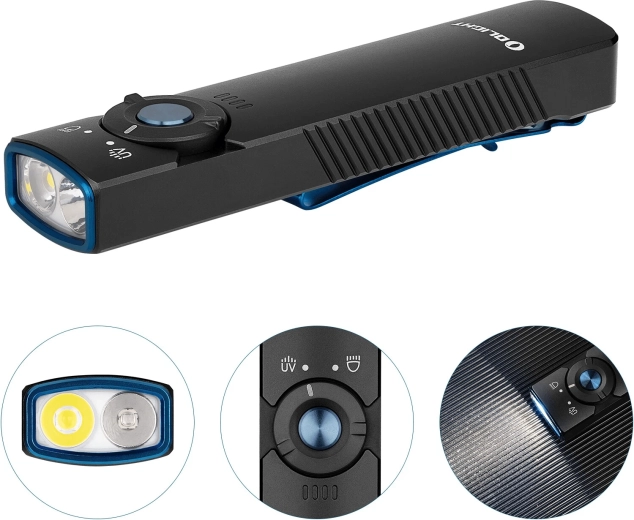 Doble fuente de luz: LED blanco + UV 365 nm