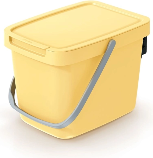 Papelera Systema Q Collect 6 l amarillo claro