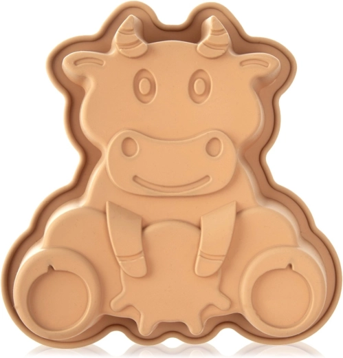 Molde de silicona para hornear con forma de vaca 20 × 19 × 4,5 cm