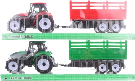 Tractor de plástico con remolque para niños
