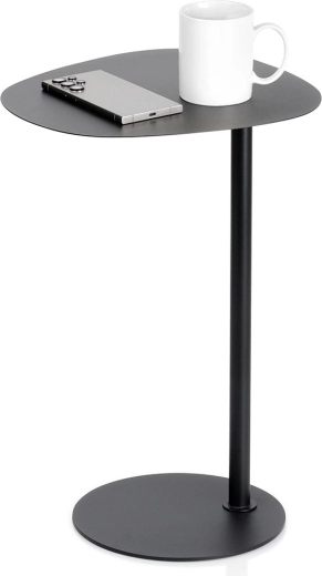 Mesa auxiliar metálica negra 35 × 25 × 53 cm