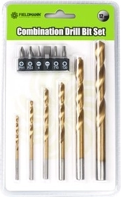Juego de 6 brocas para metal y 6 puntas (planas, Phillips)