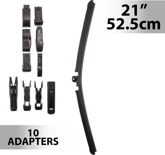 Limpiaparabrisas Carguard de 21" / 52,5 cm con 10 adaptadores