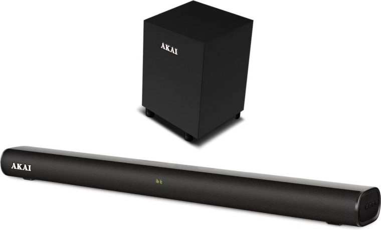 Barra de sonido Akai 2.1 con subwoofer 80 W RMS