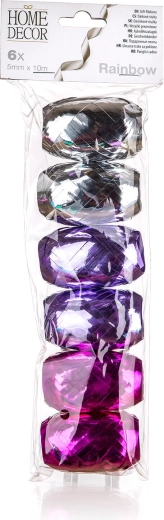 Cintas para atar regalos Rainbow, mix de colores, 10 m, 6 uds.