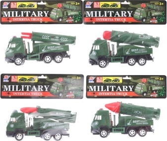 Coche militar con cohete para niños