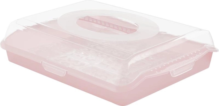 Caja con tapa rosa nórdico 45 × 35 × 11 cm