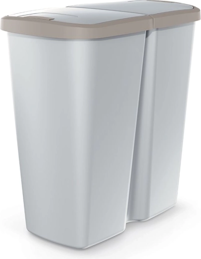 Papelera Compacta Q Duo de 45 l para separación de residuos