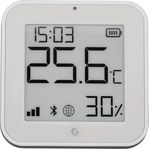Shelly BLU H&T ZB sensor Zigbee de temperatura y humedad con pantalla e‑paper, blanco