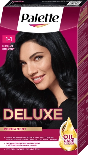 Palette Deluxe tinte permanente para el cabello azul-negro 50 ml