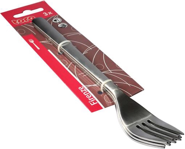 Tenedores de mesa de acero inoxidable TORO Firenze, set de 3 uds.